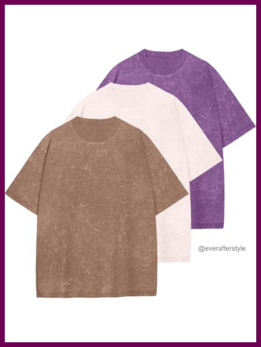 Oversized Acid Wash Cotton Tee Women Crewneck Short Sleeve Vintage Graphic Shirt